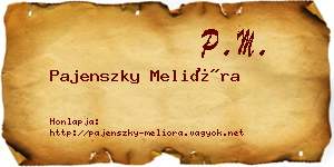 Pajenszky Melióra névjegykártya
